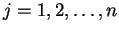 $ j = 1,2, \ldots,n$