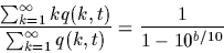 \begin{displaymath}E[p^2] = \frac{\displaystyle \int_0^{1000}p^2 10^{S_p(a,b)/10} dp}
{\displaystyle \int_0^{1000}10^{S_p(a,b)/10} dp} \end{displaymath}