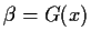 $\beta=G(x)$