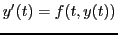 $\displaystyle y'(t) = f(t,y(t))$