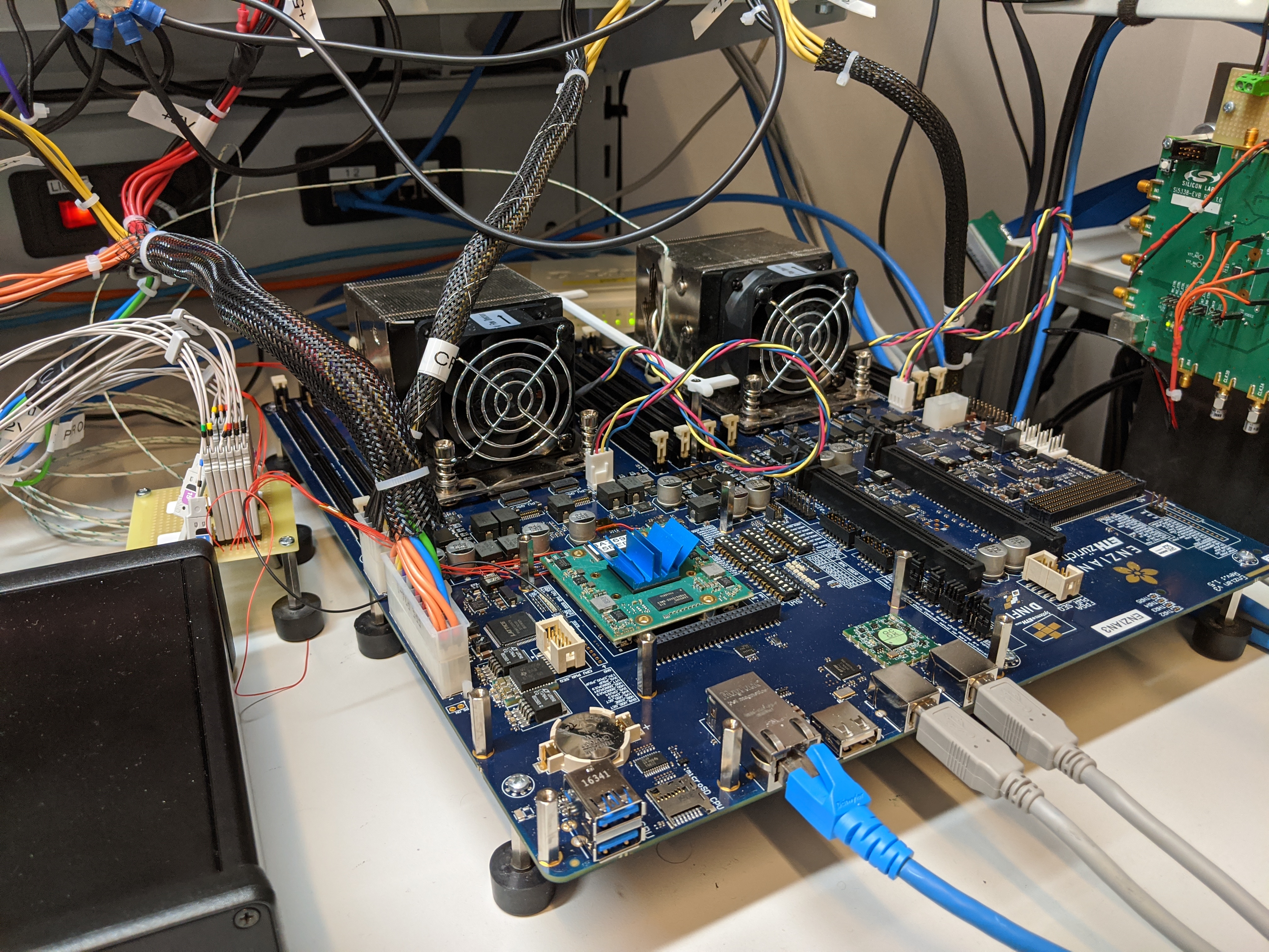 A closeup of an Enzian board, highlighting the BMC.