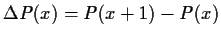 $\Delta P(x) = P(x+1)-P(x)$