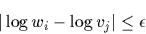 \begin{displaymath}\frac{ \log 441 - \log 410} {\log 1500 - \log 400}
\approx 0.055 \end{displaymath}