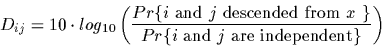 \begin{displaymath}pi(p) = \sum_{i=1}^{20} f_i (M^p)_{ii} \end{displaymath}