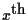 $x^{\mbox{th}}$