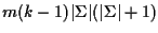 $m(k-1)\vert\Sigma\vert(\vert\Sigma\vert+1)$